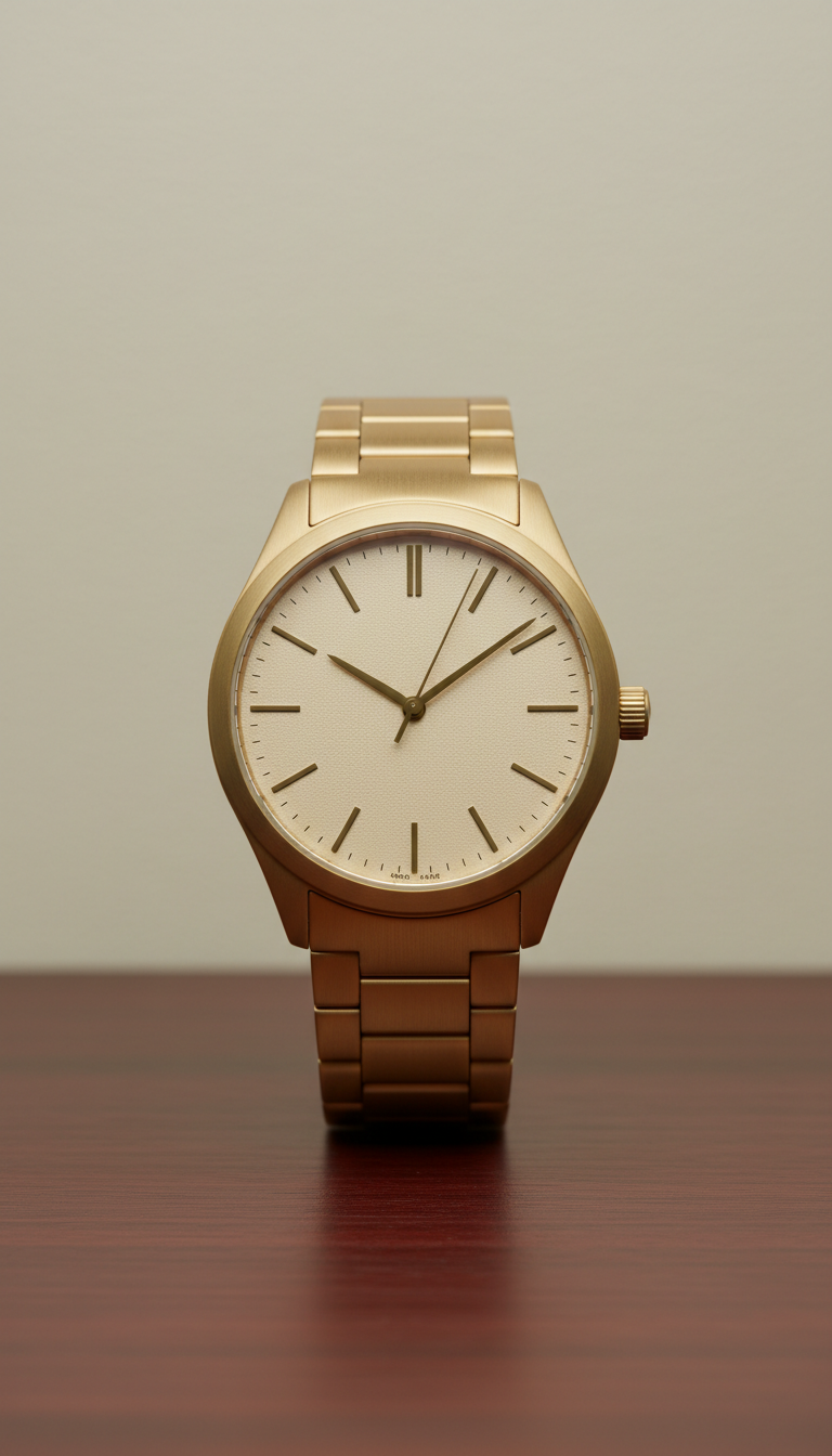 Brushed Brass Heritage Timepiece