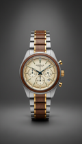 Walnut Steel Chronograph Watch