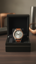 Slate Silver Wood Classic Watch