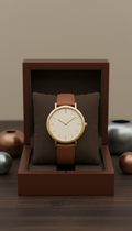 Burnished Chestnut Gold Minimalist Watch