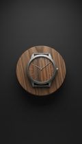 Steel gray limited edition hardwood dial watch